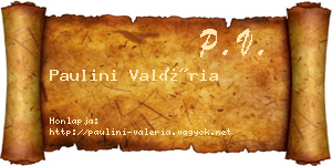 Paulini Valéria névjegykártya